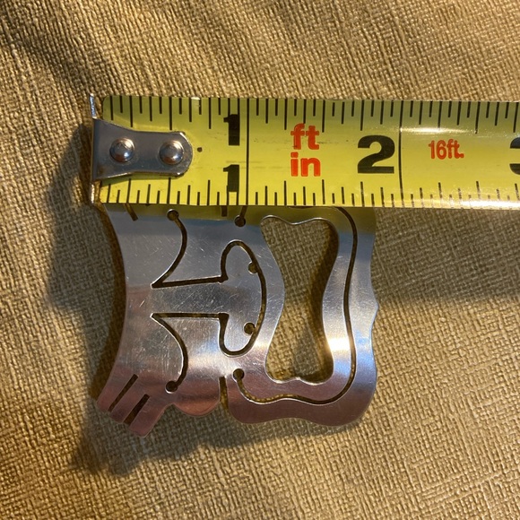 Vintages Rebajes Sterling Tragedy Mask Face Handwrought brooch 2" - Picture 7 of 8